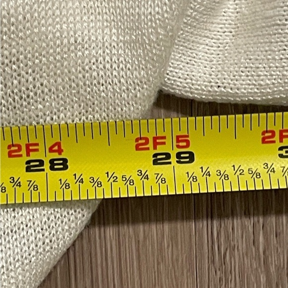 Theory Women's Knit Cardigan Sweater Small White Cocoon Longline Lagenlook - Picture 12 of 14